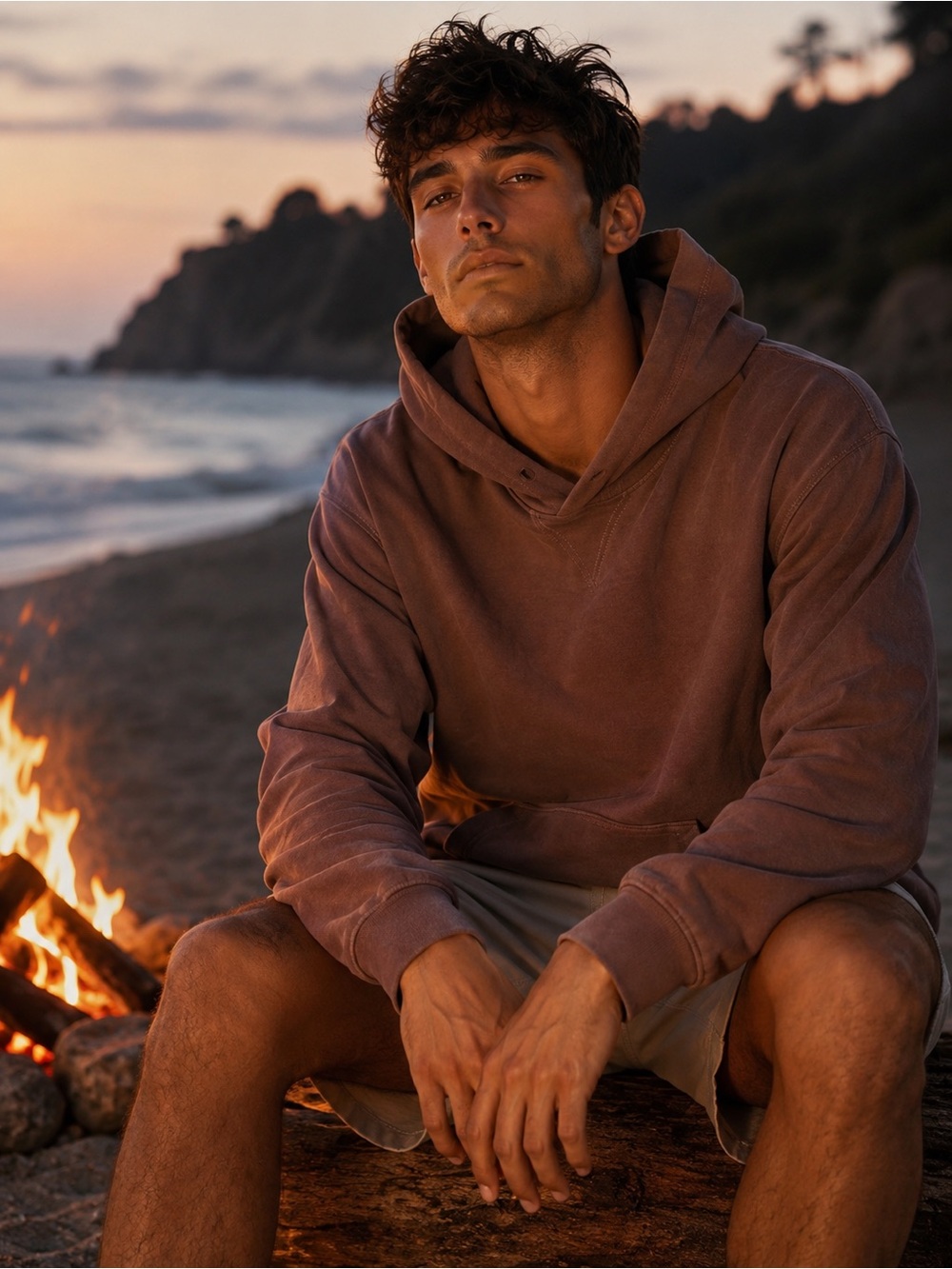 THEORY Brown Wash Men’s Hoodie